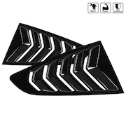 SPEC-D TUNING Ford Mustang Window Louver - Glossy Black 2015-Up WLUQ-MST15AGB-AK